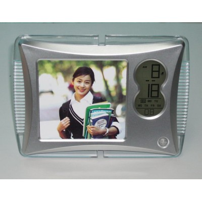 Photoframe with Clock, Calendar & Lite