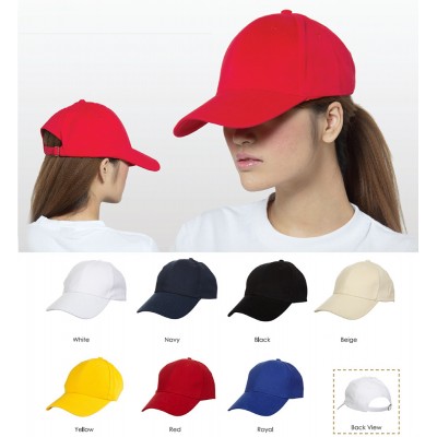 Baseball 6 Panel Cotton Brush Cap