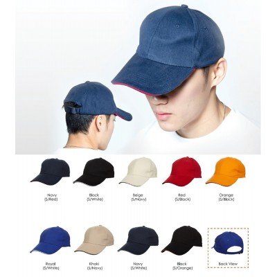 Baseball 6 Panel Cotton Brush Cap